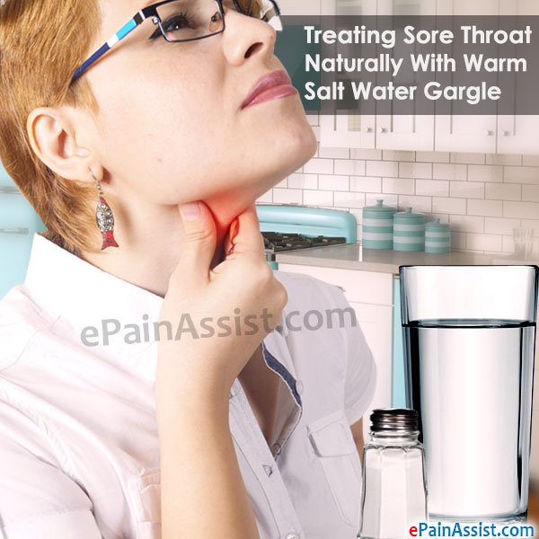 Treating sore throat from deep throating
